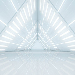 Abstract Triangle Spaceship corridor